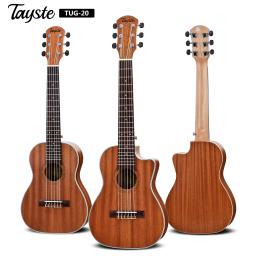 Guitalele-Mini guitarra elétrica com Spruce para viagem, guitarra acústica, 6 cordas, cavaquinho acústico, Mini, 30 polegadas - Image 3