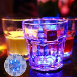 1-10pcscolorido led barra iluminar coaster adesivos para bebidas copo vinho garrafa de licor coaster atmosfera luz acessórios de cozinha - Image 3