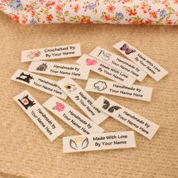 Passar etiquetas personalizadas, etiquetas para itens artesanais, ferro na etiqueta, etiquetas de roupas personalizadas, etiquetas de marcas (TB5675) - Image 2