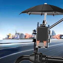 Rainproof Umbrella Phone Holder, Bicicleta ao ar livre, Guiador Clip, Suporte de Navegação, Suporte Universal, Motocicleta, Carro - Image 1