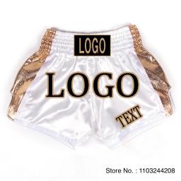 Shorts de boxe personalizados para homens e mulheres, gaiola Kickboxing, roupas de artes marciais Muay Thai, calças de luta, logotipo personalizado infantil - Image 4