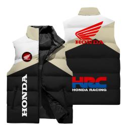 2025 outono e inverno harajuku moda colete honda logotipo 3d impressão sem mangas colete à prova de frio quente novos coletes masculinos de grandes dimensões - Image 6