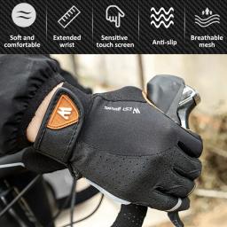 West biking luvas de ciclismo respirável dedo cheio luvas mtb bicicleta esportes das mulheres dos homens primavera outono ginásio luvas da motocicleta - Image 2