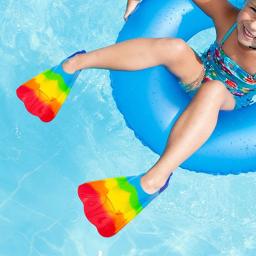 Nadadeiras de cauda de natação infantil, nadadeira de uma peça sereia, nadadeiras para mulheres, borracha, mergulho, sapatos de piscina, treinamento de mergulho - Image 2