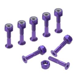 Parafusos de caminhão de skate de aço carbono, 8 peças com porcas longboard skate ponte substituição parafuso de prego ferragem 25.4mm/1" - Image 6