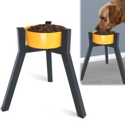 Altura ajustável Metal levantado Dog Bowl Stand, Elevado Dog Bowls Holder, Extra grande Dog Food Holder, Tigela não incluída - Image 1