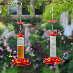 Alimentador de pássaros pendurado beija-flor alimentador de pássaros anti-antes à prova de vazamento fácil de limpar decoração de jardim ao ar livre - Image 4