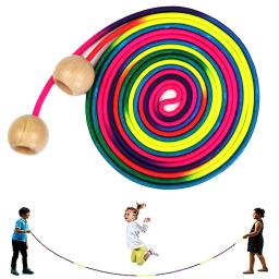 Corda de pular longa arco-íris de 5m para crianças e estudantes – alça antiderrapante, corda de pular de velocidade para jogos de grupo e fitness escolar - Image 6