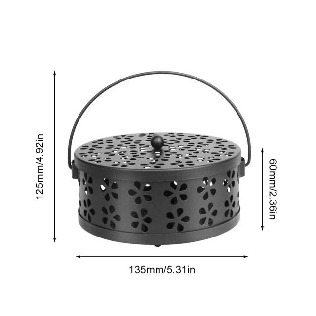 Suporte Portátil para Coil de Mosquito com Queimador de Incenso de Sândalo, Repelente de Insetos para Casa
