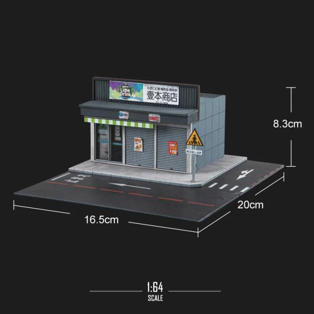 Miniatura Japonesa de Loja de Conveniência em Pequena Escala para Decoração e DIY 1/64