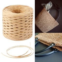 Fita de papel Raffia para artesanato DIY Fio de palha para tricô Crochet Linhas de papel Fita de embalagem de presente Decoração do casamento 200m - Image 3