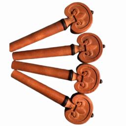 Professional Esculpido Ébano Rosewood Violoncelo Pegs Winder, String Tuning Pin, acessórios de alta qualidade, 4pcs, 4pcs - Image 3