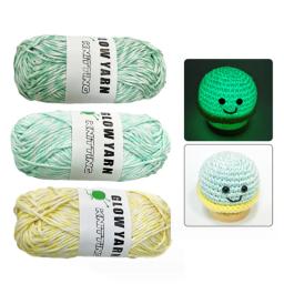 Fio de Poliéster Luminoso para Camisola e Chapéu de Tricô, Novel Funcional, Brilha no Escuro, Fio Brilhante, 2mm, 1Pc - Image 6