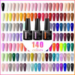 MEET ACROSS 7ml Gel Unha Polonês Primavera 140 Cores Para Decoração de Outono Semi Permanente Fosco Top Coat Nail Art Verniz em Gel UV - Image 1