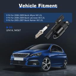 8 pçs bobinas de ignição irídio velas de ignição fios para gmc chevy silverado 1500 tahoe 5.3l uf414 motor acessórios do carro - Image 6