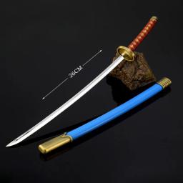 Anime Periférico Katana Samurai Espada, Metal Modelo Artesanato, Ornamento Artesanato Coleções, Minazuki Zanpakutou Unohana, 26cm - Image 1