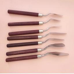 7 pçs/set kit espátula paleta guache suprimentos para pintura a óleo faca belas artes pintura conjunto de ferramentas lâminas flexíveis - Image 5