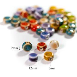 Contas de cerâmica redondas 12mm, 20pcs, acessórios para projetos artesanais, jóias e decoração, diy - Image 2