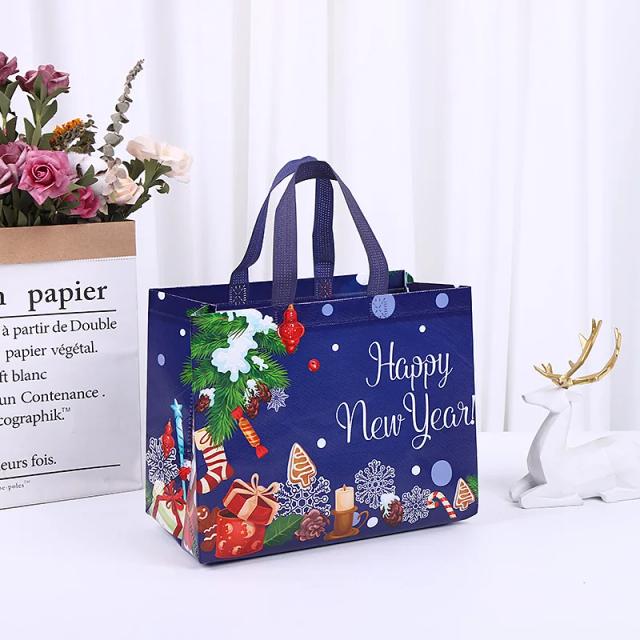 Sacos de Presente de Natal Reutilizáveis com Alças para Crianças - 1 Unidade de Grande Capacidade para Doces e Favor de Festa de Natal