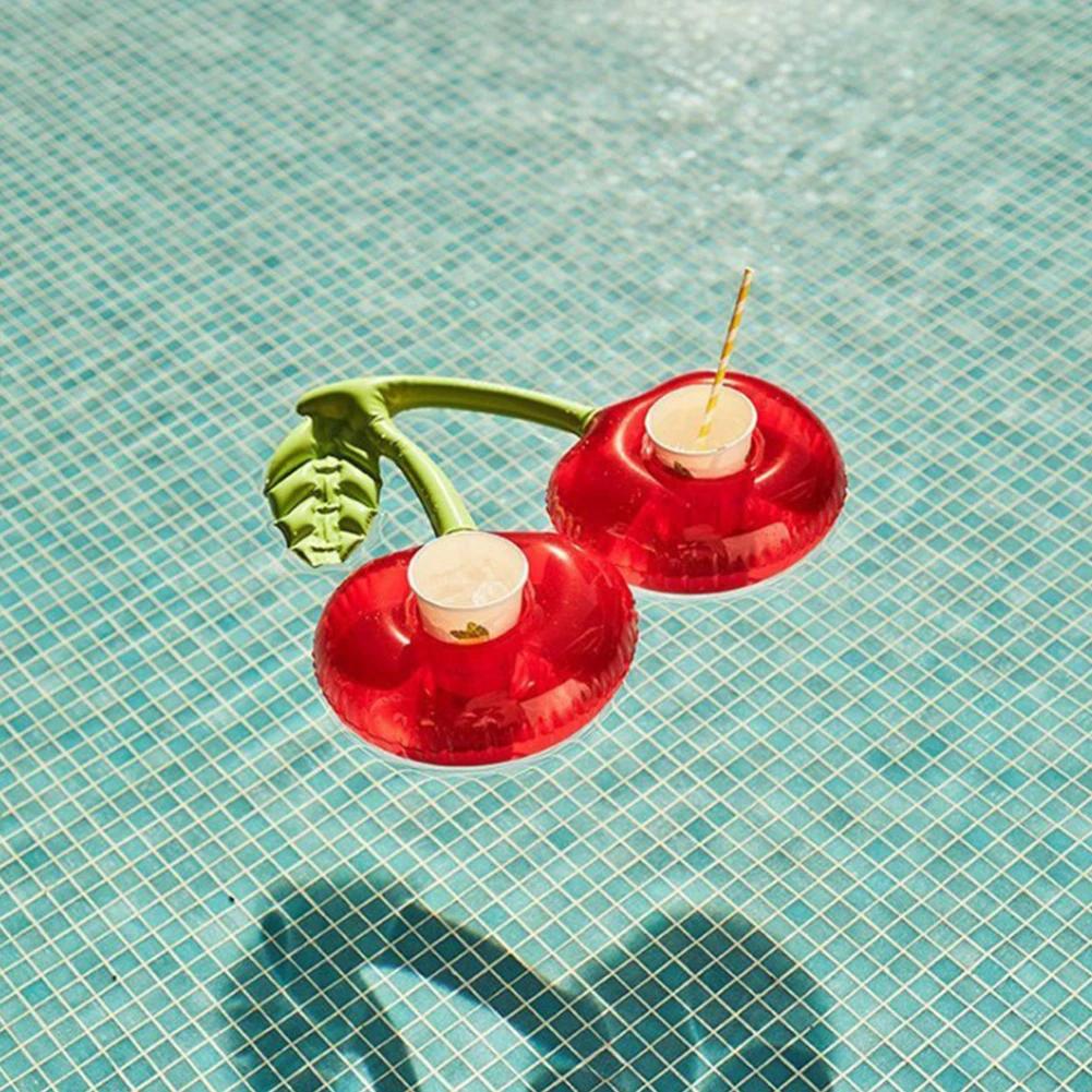 Suporte De Copo De Cereja Inflável, Suporte De Bebida, Brinquedo De Bar De Piscina, Coasters De Flutuação, Acessórios De Férias De Verão - Image 4