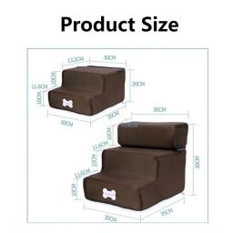 Sofá de espuma de memória Escadas para cães pequenos e gatos, rampa de cama, escada antiderrapante, Pet Supplies, 2 ou 3 etapas, transporte da gota - Image 6