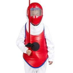 Terno uniforme de esgrima para crianças, Equipamento de treinamento, capacete plástico, máscara facial, colete, engrenagens de proteção contra esgrima - Image 2