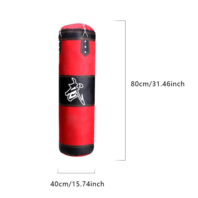 Saco de Boxe Pesado Durável com Corrente de Metal para Treinamento de Fitness e Artes Marciais