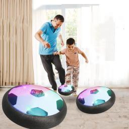 Nova hover bola de futebol almofada de ar flutuante espuma futebol com luz led brinquedos de deslizamento bola de futebol criança ao ar livre indoor jogos esportivos - Image 3