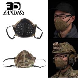 Máscara de Paintball Airsoft tático com Silicone Camada Interna, máscara macia e respirável, se enforma no nariz, metade do rosto protetor, tiro máscara - Image 1