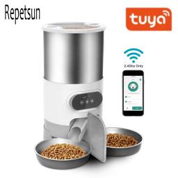 Tuya-Pet Alimentador com Smart App, Dispensador de Alimentos, Adequado para Cães e Gatos de Pequeno e Médio Porte, Telefone Móvel, Alimentação Remota - Image 1
