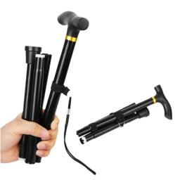 Ultraleve Folding Trekking Pole, Portátil Anti Choque, Caminhadas Cana, Elder Escalada Aid Stick, Walking Stick, Outdoor Wa C9a9 - Image 5