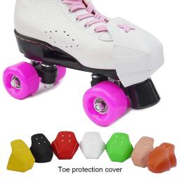 Anti-fricção couro patins capa, Toe Cap guarda, protetores para treinamento ao ar livre, patinação rolo, laranja, 1 par - Image 1