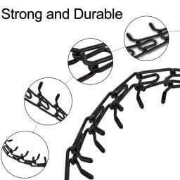 Colar removível do ponto do animal de estimação do colar do dente do cão do metal preto com ponta de borracha do conforto - Image 2