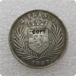 Colecionáveis de Moedas Comemorativas, Congo Forma Livre, 2 Francos Cos, 1887,1891, 1897, 1898, 1898, 1898 - Image 3