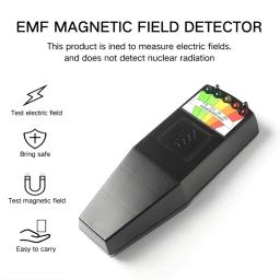 Detector de Radiação de Campo Eletromagnético Digital, EMF Handheld Gauss Meter, portátil para Ghost Hunting Tester, LCD, 5 LED, K2 - Image 3
