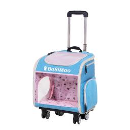 Carrinho sobre rodas Carrinho de estimação Mala de transporte para cachorro Saco de gatos Carrinho de cachorro Mochila de viagem com rodas - Image 1