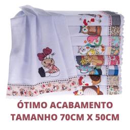 Pano de Prato Guardanapo Bordado Patchwork Pé de Galinha Kit 100% Algodão - Image 4