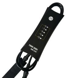 Durável TPU Surf Pé Leash, Trelas de surf, cor preta, reta Surf Leash Rope, Stafy Surf, Fo Desporto Aquático, 6-12 pés - Image 2