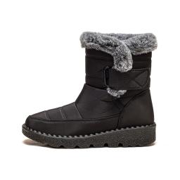Botas de neve mulher moda feminina sapatos plataforma mulher sólida meados botas altas novas botas mujer inverno senhoras botas - Image 5