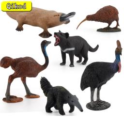 Simulação realista floresta animais selvagens modelo anteater emu platypus grande kiwi aves e ornamento de mão animal estatueta presente para o miúdo - Image 1