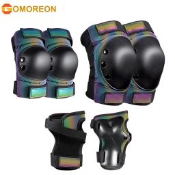 GOMOREON-Cotovelo e Joelheiras para Adultos e Crianças, Guardas, Esporte, Equipamento de Proteção para Skate, Patinação, Scooter, Ciclismo, Juventude - Image 1