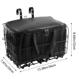 Frente e traseira Bike Basket Bag, grande capacidade, armazenamento de bicicletas, sacos adequados para transportar cães e animais - Image 5