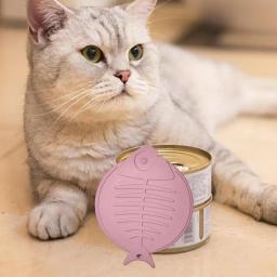 Pode Cobrir Comida De Gato Peixe Em Forma De Osso Comida De Gato Pode Cobrir De Forma De Peixe Silicone Pode Tampas De Tampas Para Comida De Cachorro E Gato - Image 2