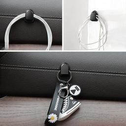 Gancho do carro organizador de armazenamento para cabo usb chave armazenamento auto adesivo gancho de parede prendedor automático clipe painel do carro mini ganchos - Image 4