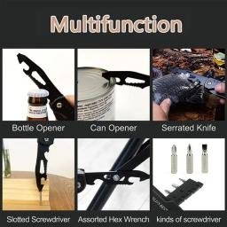 Alicate multifuncional multiferramenta garra martelo ferramenta de aço inoxidável sobrevivência ao ar livre cortador fio acampamento faca chave ferramentas manuais - Image 2