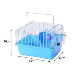 Gaiola de hamster de plástico com roda, Estojo portátil para ratos, Caixa de transporte para animais pequenos - Image 6