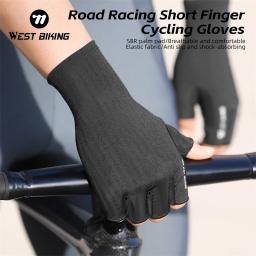 West biking luvas de ciclismo verão meio dedo das mulheres dos homens absorção de choque respirável mountain bike mtb luvas equipamentos de ciclismo - Image 1