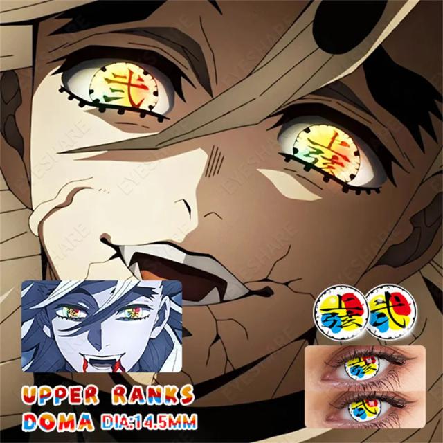 Lentes de Contato Anual EYESHARE para Cosplay, Halloween e Uso Diário - 1 Par de Contatos Coloridos