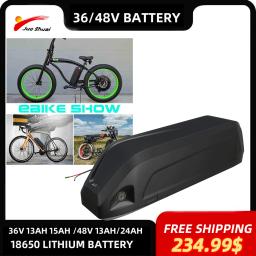 Bateria do Li-íon do lítio para a bicicleta elétrica, chaleira de Ebike, Mountain bike elétrico, 36V, 48V, 13 Ah, 24Ah - Image 1