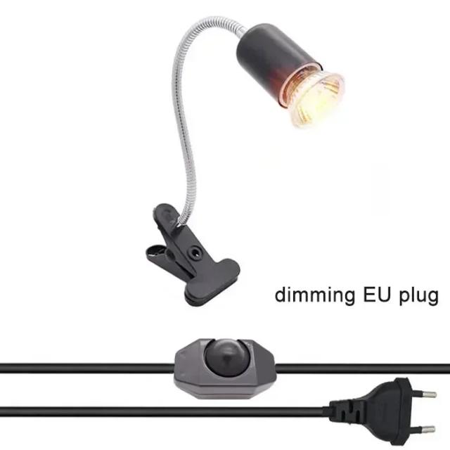 Lâmpada Ajustável Gooseneck para Aquário e Terrários com Halógeno – Perfeita para Répteis e Tartarugas, 50W
